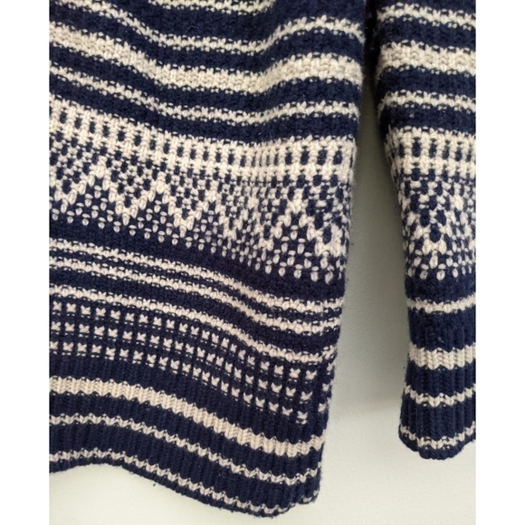 Madewell Stitchstripe 100% Merino Wool Cardigan Sweater Size Small - Picture 6 of 7